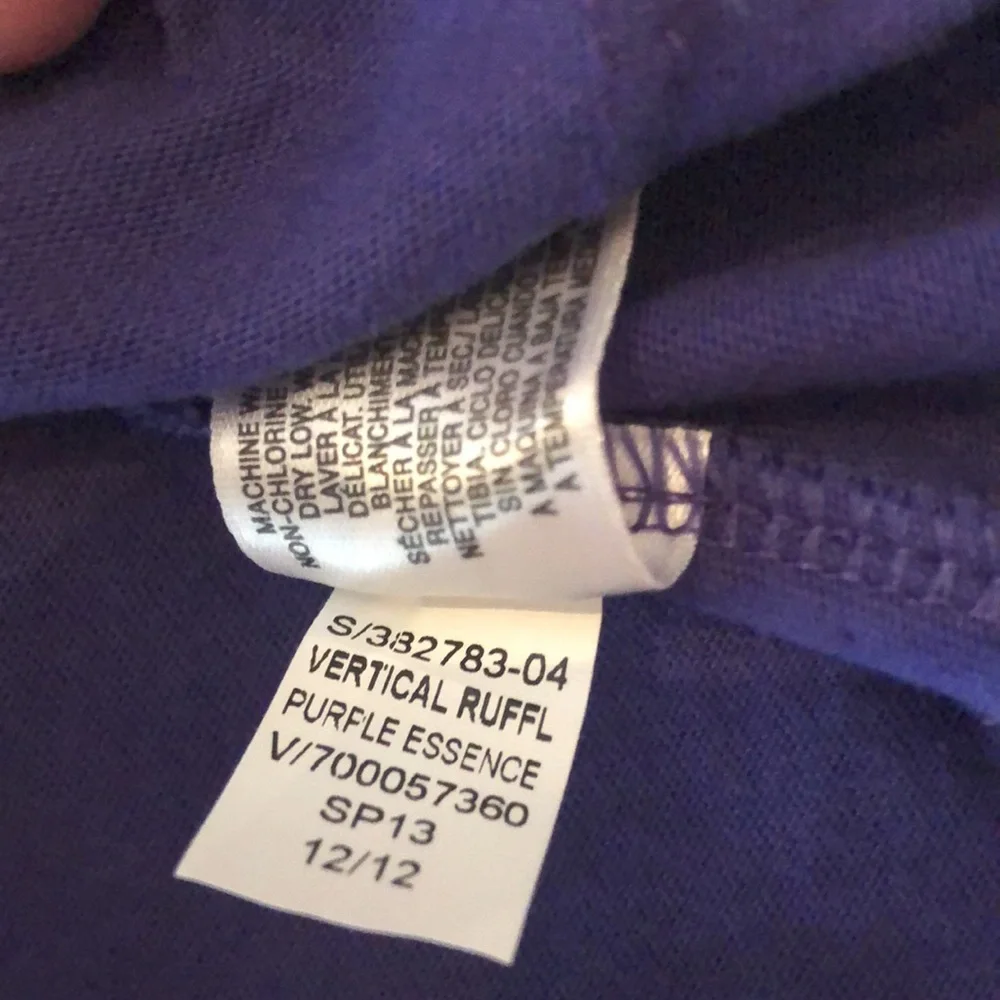 Old Navy Ruffle Tank Top in Purple Blue Size Small 6 7